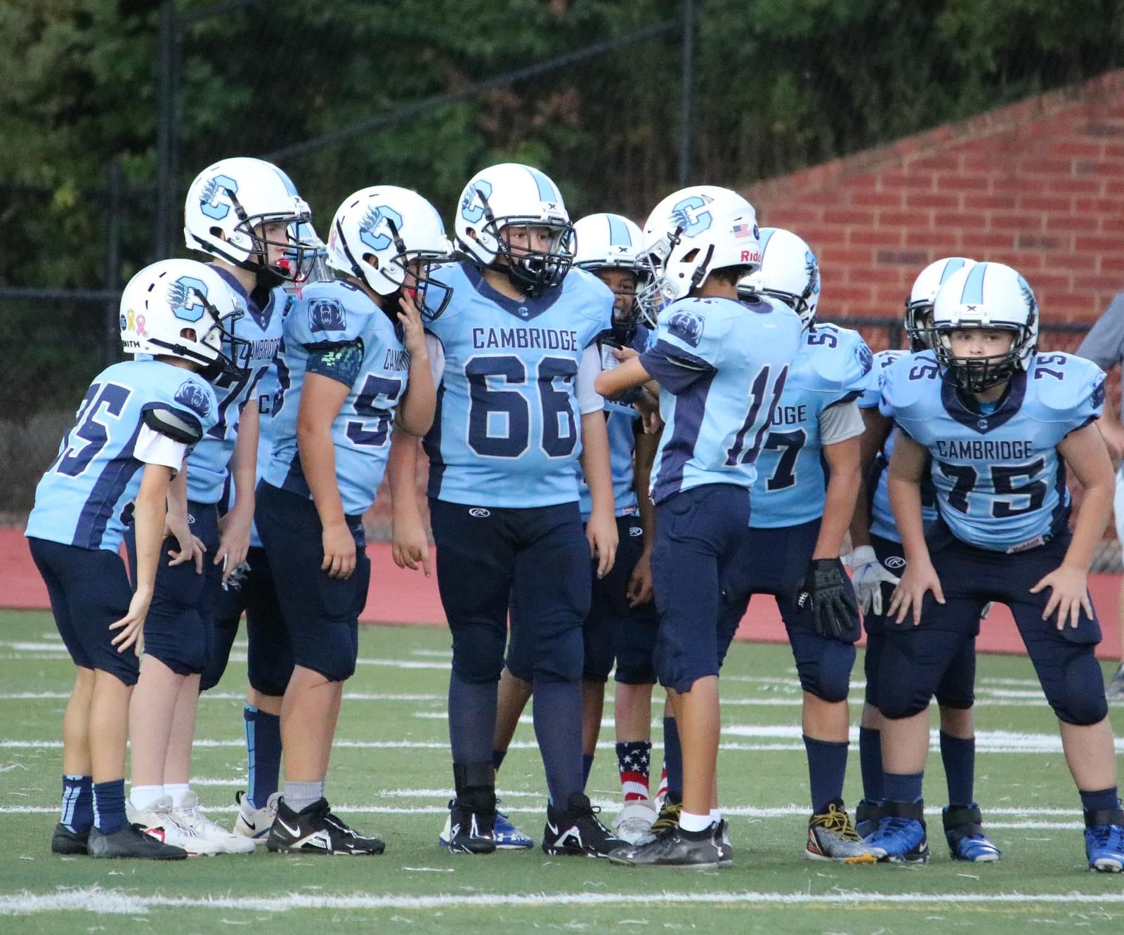 Chasen with his football teammates